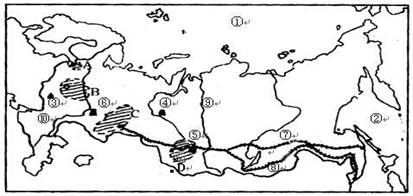 读俄罗斯图填空:海洋:①_________.地形:欧洲部分为________.工业区:A_____________B________ 读俄罗斯图填空:海洋:①_________.地形:欧洲部分为________.工业区:A_____________B________
