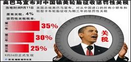 当地时间2009年9月11日,美国总统宣布对从中国进口的所有小轿车和轻型卡车轮胎征收为期三年的惩罚性关税。对此理解正确的是A.有利于降低美国市场的轮胎 当地时间2009年9月11日,美国总统宣布对从中国进口的所有小轿车和轻型卡车轮胎征收为期三年的惩罚性关税。对此理解正确的是A.有利于降低美国市场的轮胎