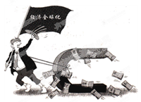 漫画《经济全球化》主要说明。A.发达国家是经济全球化的主导者B.各国经济之间有相互依赖的趋势 C.经济全球化加剧了世界经济波动D.跨国公司成为经济全球化的载 漫画《经济全球化》主要说明。A.发达国家是经济全球化的主导者B.各国经济之间有相互依赖的趋势 C.经济全球化加剧了世界经济波动D.跨国公司成为经济全球化的载