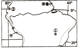 读世界某区域图,回答问题。小题1:甲地区多大雾天气,主要是因为A.沿岸有寒流流经B.位于低纬地区,空气对流强烈C.位于沙漠区,空气中尘粒多D.位于高 读世界某区域图,回答问题。小题1:甲地区多大雾天气,主要是因为A.沿岸有寒流流经B.位于低纬地区,空气对流强烈C.位于沙漠区,空气中尘粒多D.位于高