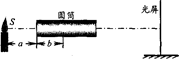 如图,两端开口的圆筒内嵌一光学元件,在圆筒左侧中心轴上放一光源S,圆筒右侧中心轴上垂直固定一光屏。.现左右移动圆筒,当圆筒左端面距离光源为a时,恰好在光屏上成一 如图,两端开口的圆筒内嵌一光学元件,在圆筒左侧中心轴上放一光源S,圆筒右侧中心轴上垂直固定一光屏。.现左右移动圆筒,当圆筒左端面距离光源为a时,恰好在光屏上成一