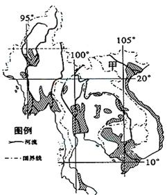 右图中阴影部分表示该地区某种农产品的主要产区,读图回答下列问题。阴影部分表示的农产品为。描述其分布特点。 A.茶叶 B.玉米 右图中阴影部分表示该地区某种农产品的主要产区,读图回答下列问题。阴影部分表示的农产品为。描述其分布特点。 A.茶叶 B.玉米