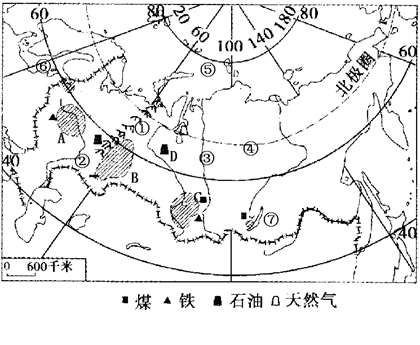 下图是“俄罗斯简图”,读图回答下列问题。图中数字代表的地理事物是:①是__________山,它是亚欧分界线之一;③是____________河,注入北冰 下图是“俄罗斯简图”,读图回答下列问题。图中数字代表的地理事物是:①是__________山,它是亚欧分界线之一;③是____________河,注入北冰