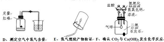 下列A ~ F是初中化学中的六个实验装置,请按要求填空:A、洗气瓶医院可用A装置来观察给病人输氧情况,导管 ▲ 应连接病人吸氧 下列A ~ F是初中化学中的六个实验装置,请按要求填空:A、洗气瓶医院可用A装置来观察给病人输氧情况,导管 ▲ 应连接病人吸氧