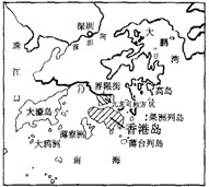 看图回答问题: 中英鸦片战争后,清政府被迫割让的中国领土是_________________________。通过哪 看图回答问题: 中英鸦片战争后,清政府被迫割让的中国领土是_________________________。通过哪