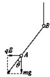 如图所示,有三根长度均为L=0.3m的不可伸长的绝缘细线,其中两根的一端分别固定在天花板上的P、Q点,另一端分别拴有质量均为m=0.12kg的带电小球A和B,其 如图所示,有三根长度均为L=0.3m的不可伸长的绝缘细线,其中两根的一端分别固定在天花板上的P、Q点,另一端分别拴有质量均为m=0.12kg的带电小球A和B,其