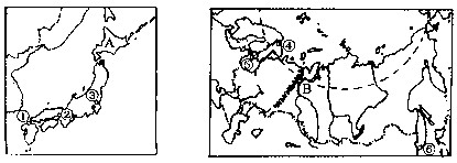 读日本和俄罗斯略图,完成小题小题1:. 图中岛屿A是 A.北海道B.四国C.九州D.本州小题2:. 有关河流B的说法,正确的是 A.河源在中国境内名为额 读日本和俄罗斯略图,完成小题小题1:. 图中岛屿A是 A.北海道B.四国C.九州D.本州小题2:. 有关河流B的说法,正确的是 A.河源在中国境内名为额