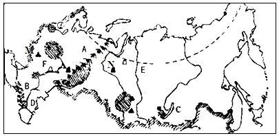 读“俄罗斯图”填空:填出数字代表的地理事物名称: 山脉:A____________ 湖泊:C____________ D_ 读“俄罗斯图”填空:填出数字代表的地理事物名称: 山脉:A____________ 湖泊:C____________ D_