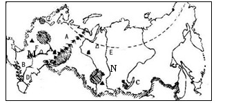 读“俄罗斯图”填空: 填出数字代表的地理事物名称: 山脉A__________;湖泊C___________、D_________ 读“俄罗斯图”填空: 填出数字代表的地理事物名称: 山脉A__________;湖泊C___________、D_________