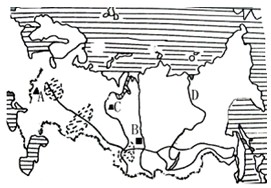 阅读下列地图,回答问题:①填出图中字母所表示的地理事物:铁矿A:_________;油田C:_________;煤田B:_________;河流D:__ 阅读下列地图,回答问题:①填出图中字母所表示的地理事物:铁矿A:_________;油田C:_________;煤田B:_________;河流D:__