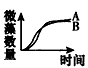 A、B两种微藻对磷元素需求较高,用相同的培养液分别培养A和B得到两种微藻的生长曲线如图甲所示,图乙表示A、B微藻在不同的磷元素浓度下的生长速率曲线。 A、B两种微藻对磷元素需求较高,用相同的培养液分别培养A和B得到两种微藻的生长曲线如图甲所示,图乙表示A、B微藻在不同的磷元素浓度下的生长速率曲线。