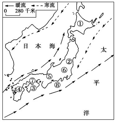 读日本图,回答问题。(1)日本著名的对外贸易港口⑤、⑥分别是 和___________。日本对外贸易发达的原因主要有 、_______________ 读日本图,回答问题。(1)日本著名的对外贸易港口⑤、⑥分别是 和___________。日本对外贸易发达的原因主要有 、_______________
