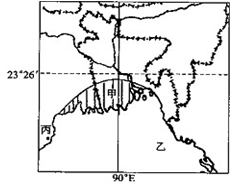 读世界某区域图,回答各题。小题1:甲区域是世界主要农业区,该地A.盛产小麦,商品率高B.农业类型属资金、技术密集型C.地广人稀,农业机械化水平高D.水旱灾害频繁 读世界某区域图,回答各题。小题1:甲区域是世界主要农业区,该地A.盛产小麦,商品率高B.农业类型属资金、技术密集型C.地广人稀,农业机械化水平高D.水旱灾害频繁