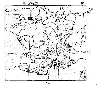 读图6某国家地图,回答问题。1.该国家的地形特征可以描述为A.以山地为主,地势由东南向西北倾斜B.以平原为主,地势由北向南降低C.以平原、高原为主,地势由东 读图6某国家地图,回答问题。1.该国家的地形特征可以描述为A.以山地为主,地势由东南向西北倾斜B.以平原为主,地势由北向南降低C.以平原、高原为主,地势由东