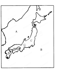 读日本略图,回答下列问题(1) 填出图中字母代表的地理名称:A海 B洋 C岛(2)图中数字号代表的工业区: ①②(3)日本的经济类型是(4)日本的文化特 读日本略图,回答下列问题(1) 填出图中字母代表的地理名称:A海 B洋 C岛(2)图中数字号代表的工业区: ①②(3)日本的经济类型是(4)日本的文化特