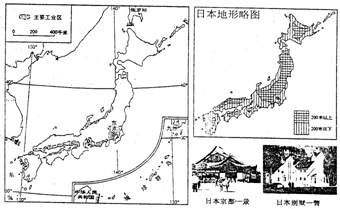 读图,回答下列问题.日本工业集中分布于______.结合日本地形略图,简要分析地形对日本工业分布的影响______.日本工业分布特点进一步促进