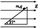 如图所示,光滑斜面倾角为37°,将质量为m=0.1kg、带有电量为q=2.0×10-6C的小物块,置于斜面上,当沿水平方向加如图所示的匀强电场时,带电小物块恰好