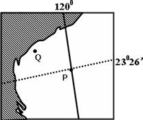 读某区域图,阴影部分表示海洋,非阴影部分表示陆地,按要求回答1—2题。小题1:下列有关Q地表述正解的是A.Q地沿岸的洋流呈顺时针流向B.Q地及沿海一带位于环太洋 读某区域图,阴影部分表示海洋,非阴影部分表示陆地,按要求回答1—2题。小题1:下列有关Q地表述正解的是A.Q地沿岸的洋流呈顺时针流向B.Q地及沿海一带位于环太洋