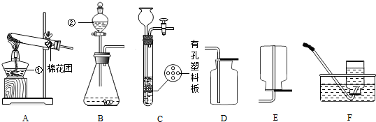 请结合图回答问题:写出图1中有标号仪器的名称:①______;②______.用加热高锰酸钾的方法制取氧气,应选用的发生装置是______(填字母编 魔方格