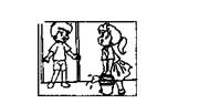 What is the girl saying?A. Let me help you B. Can I help you? C. Could you help What is the girl saying?A. Let me help you B. Can I help you? C. Could you help