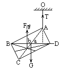 如图质量为100g的均匀薄长方体木板ABCD,A点以绳悬吊,且慢慢放入水中,当对角线BD与水面一致时,求绳子的张力. 如图质量为100g的均匀薄长方体木板ABCD,A点以绳悬吊,且慢慢放入水中,当对角线BD与水面一致时,求绳子的张力.