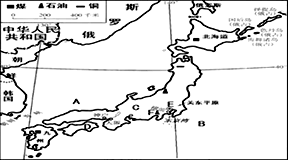 读日本示意图,结合所学知识及图片材料,回答下列问题。填出图中字母所代表的地理事物的名称。 A B 读日本示意图,结合所学知识及图片材料,回答下列问题。填出图中字母所代表的地理事物的名称。 A B