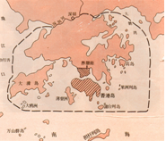 根据下图列举英国占领香港的过程: 鸦片战争后,______________________________; 第二次鸦片战争中___ 根据下图列举英国占领香港的过程: 鸦片战争后,______________________________; 第二次鸦片战争中___