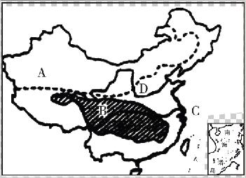 在“我国防护林分布示意图”中,A、B、C、D四个防护林体系,主要发挥水土保持环境效益的是A.A、B B.B、C C.A、C D.B、D 在“我国防护林分布示意图”中,A、B、C、D四个防护林体系,主要发挥水土保持环境效益的是A.A、B B.B、C C.A、C D.B、D