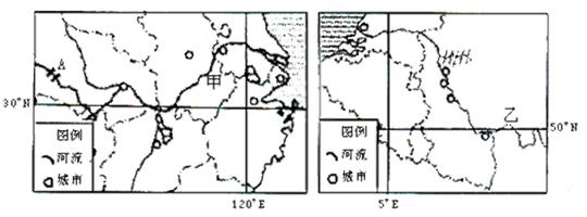 读甲、乙两河流水系图及相关资料,回答下列问题。材料从18世纪开始,沿乙河各国都十分重视以防治洪涝灾 读甲、乙两河流水系图及相关资料,回答下列问题。材料从18世纪开始,沿乙河各国都十分重视以防治洪涝灾
