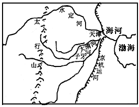 读下图海河水系示意图,回答问题。请从地形、气候、水系等三方面简要分析海河流域易发生水灾的自然原因。海河的治理措施 读下图海河水系示意图,回答问题。请从地形、气候、水系等三方面简要分析海河流域易发生水灾的自然原因。海河的治理措施
