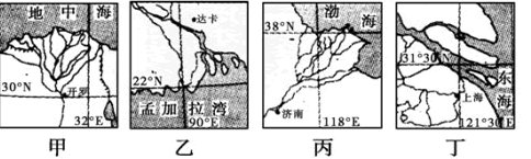 入海河流三角洲的土地利用类型受河流淡水和海洋咸水的共同影响。某三角洲面积增长较快,该三角洲地区2007年土地利用类型的构成如下表所示。完成1—2题。 入海河流三角洲的土地利用类型受河流淡水和海洋咸水的共同影响。某三角洲面积增长较快,该三角洲地区2007年土地利用类型的构成如下表所示。完成1—2题。