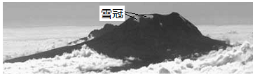 下图是非洲第一高峰乞力马扎罗山,海拔5895米,距离赤道仅300多千米。乞力马扎罗山峰顶雪冠正面临着在50年内消失的威胁。据此回答题。小题1:下图影像的获取主要 下图是非洲第一高峰乞力马扎罗山,海拔5895米,距离赤道仅300多千米。乞力马扎罗山峰顶雪冠正面临着在50年内消失的威胁。据此回答题。小题1:下图影像的获取主要
