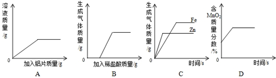 某兴趣小组的同学做了四个实验并绘制了相关图像.其中错误的是A.向一定质量的稀硫酸中加入铝片B.把表面被氧化的镁条放入烧杯中,再加入足量稀盐酸C.向等质量 某兴趣小组的同学做了四个实验并绘制了相关图像.其中错误的是A.向一定质量的稀硫酸中加入铝片B.把表面被氧化的镁条放入烧杯中,再加入足量稀盐酸C.向等质量