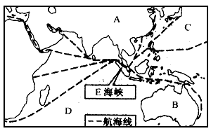 读马六甲海峡示意图,回答问题:写出图中字母所代表的地理事物的名称: A为_______ 洲,B为________ 洲, 读马六甲海峡示意图,回答问题:写出图中字母所代表的地理事物的名称: A为_______ 洲,B为________ 洲,