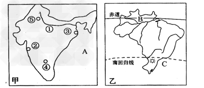 读图,回答下列问题:甲图是_____________,乙图是_____________写出图 读图,回答下列问题:甲图是_____________,乙图是_____________写出图