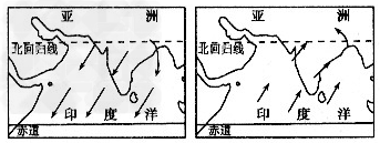 印度的降水变化主要受季风影响。读下面南亚1、7月风向图,完成下列问题。南亚1月风向 南亚7月风向写出印度雨季和旱季(10至次年 印度的降水变化主要受季风影响。读下面南亚1、7月风向图,完成下列问题。南亚1月风向 南亚7月风向写出印度雨季和旱季(10至次年