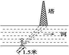 一小孩身高1.5米,隔河观察正午塔影情况,发现6月22日正午时分,塔影达全年最长,且塔尖的影子正好处于他的立足处,此时他的影子也刚好是1.5米。读下图,完成下列 一小孩身高1.5米,隔河观察正午塔影情况,发现6月22日正午时分,塔影达全年最长,且塔尖的影子正好处于他的立足处,此时他的影子也刚好是1.5米。读下图,完成下列