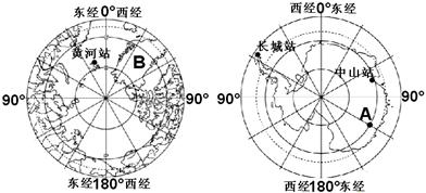 读“北极地区和南极地区图”,回答下列问题。图中A点的经度是,中山站在南极点的方向。当科考队员到达南极洲时,迎接他们的“南极小主人”(代表性动 读“北极地区和南极地区图”,回答下列问题。图中A点的经度是,中山站在南极点的方向。当科考队员到达南极洲时,迎接他们的“南极小主人”(代表性动