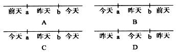 该图中a为0时经线,b为180°经线,则日期表示正确的是 ( ) 该图中a为0时经线,b为180°经线,则日期表示正确的是 ( )