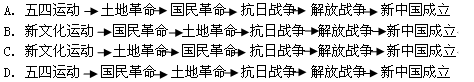 以下正确反映我国新民主主义革命历程的是 以下正确反映我国新民主主义革命历程的是