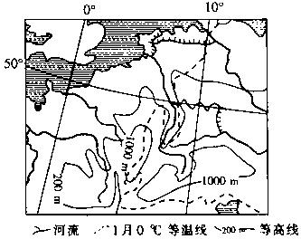 读世界某区域示意图,回答下列问题。某日,晨昏线与本初子午线夹角达一年中最小值,则此后三个月内,该地区的昼长变化趋势如何?简析该区域1月0℃ 读世界某区域示意图,回答下列问题。某日,晨昏线与本初子午线夹角达一年中最小值,则此后三个月内,该地区的昼长变化趋势如何?简析该区域1月0℃