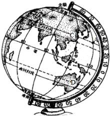 观察图,回答问题.A点的经度是______,纬度是______,90°S表示的是______.图中B点位于A点的______方向.(3