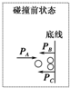如图所示,在橄榄球比赛中,一个85kg的前锋队员以5m/s的速度跑动,想穿越防守队员到底线触地得分.就在他刚要到底线时,迎面撞上了对方两名均为65kg的队员,一