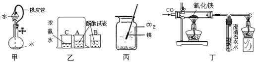 下列实验得出的结论或说法不合理的是A.甲装置中水不断下滴,说明此装置一定漏气B.乙实验可以说明微粒是不停运动的C.丙实验中镁在二氧化碳中剧烈燃烧,说明燃烧不一定 下列实验得出的结论或说法不合理的是A.甲装置中水不断下滴,说明此装置一定漏气B.乙实验可以说明微粒是不停运动的C.丙实验中镁在二氧化碳中剧烈燃烧,说明燃烧不一定