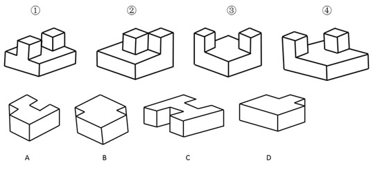 ①、②、③、④为四个多面体零件,问A、B、C、D四个多面体零 3.png