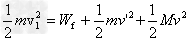 质量为M=2 kg的木板若固定在光滑的水平地面上,质量为m=0.04kg的子弹以速度v1=500 m/s射入,射出时子弹速度v2=30 质量为M=2 kg的木板若固定在光滑的水平地面上,质量为m=0.04kg的子弹以速度v1=500 m/s射入,射出时子弹速度v2=30