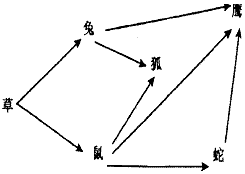 下图是草原生态系统的食物网示意图,据图回答:从生态系统的成分来看,兔属于 。 “草→鼠→鹰” 下图是草原生态系统的食物网示意图,据图回答:从生态系统的成分来看,兔属于 。 “草→鼠→鹰”