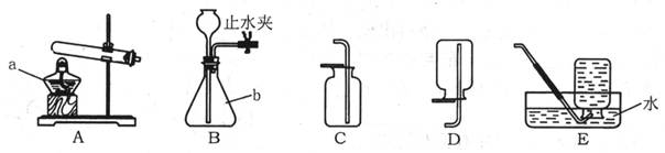 根据下列实验装置图回答问题:请填写标号仪器的名称:a、,b。检验装置B的气密性的方法是:从高锰酸钾制取氧气后的剩 根据下列实验装置图回答问题:请填写标号仪器的名称:a、,b。检验装置B的气密性的方法是:从高锰酸钾制取氧气后的剩