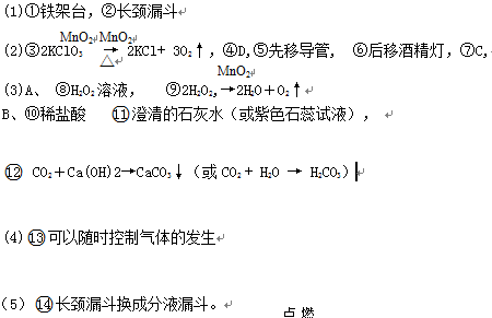 请根据以下实验装置,回答问题:写出图中标号仪器的名称:①,②。写出实验室用A装置制取氧气的化学方程 ③ ,收集氧气可选用C装置或④装置,用该装置收 请根据以下实验装置,回答问题:写出图中标号仪器的名称:①,②。写出实验室用A装置制取氧气的化学方程 ③ ,收集氧气可选用C装置或④装置,用该装置收