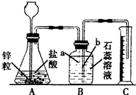 在实验课上,同学们设计了实验室制氢气并测定生成氢气体积的实验.请回答下列问题:实验过程中观察到装置B中的现象是 .用理化知识解释此实验 在实验课上,同学们设计了实验室制氢气并测定生成氢气体积的实验.请回答下列问题:实验过程中观察到装置B中的现象是 .用理化知识解释此实验